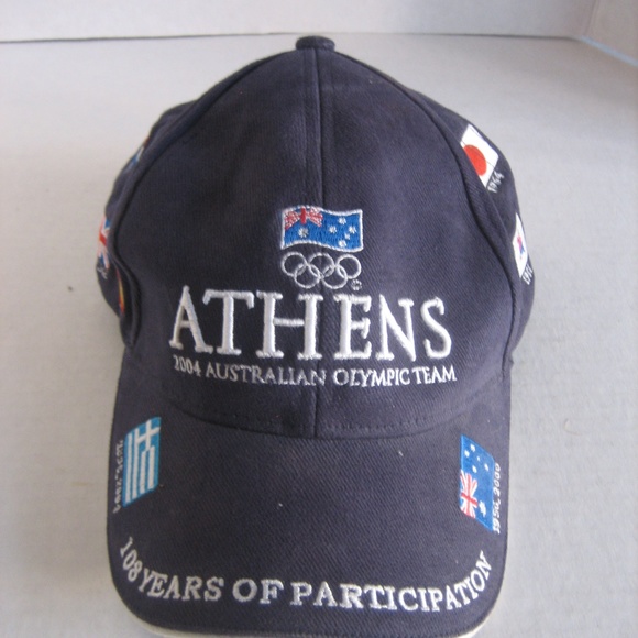 Athens 2004 Australian Olympic Team Navy Fabric Baseball Cap/Hat Pre-Owned - Picture 5 of 6